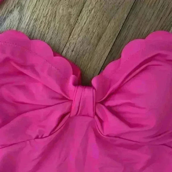 Kate Spade one piece, pink, halter swim suit; size M (S79202) - Picture 2 of 9